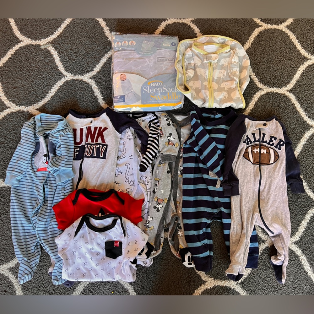 Baby boy bundle and sleep sacks